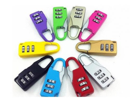 Mini Padlock Travel Suitcase Luggage Security Password Lock 3 Digit Combination