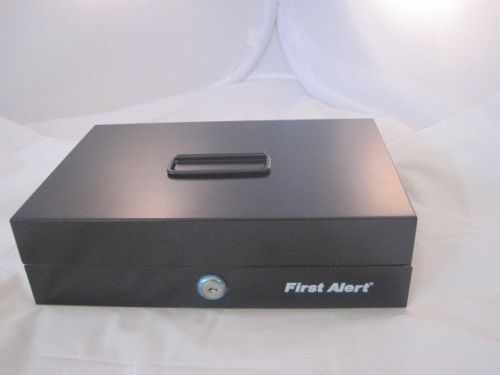 First Alert 3026F Cash Box with Money Tray, Black