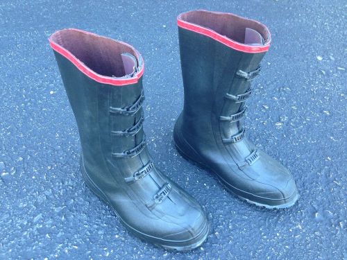 Servus Rubber Overboots Black Rubber Over Boots 5 Buckle Men&#039;s Size 11