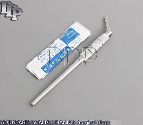 ROUND PATTERN ADJUSTABLE 7 WAYS SCALPEL HANDLE #4+10 STERILE SURGICAL BLADES #23