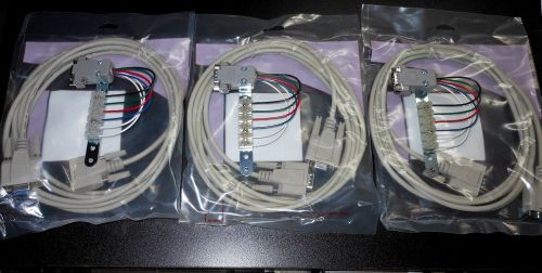 Gecko g540 (3) solderless motor connectors  &amp; 3 10ft db9 shielded motor cables for sale