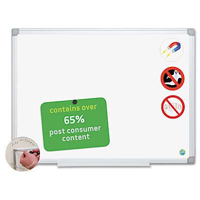 Earth Ceramic Dry Erase Board, 48x72, Aluminum Frame, Sold as 1 Each