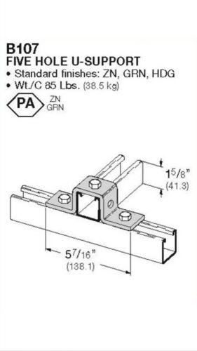 Cooper B-Line B107-ZN Channel U Support U-Shaped Fitting Zinc B107 ZN B107ZN