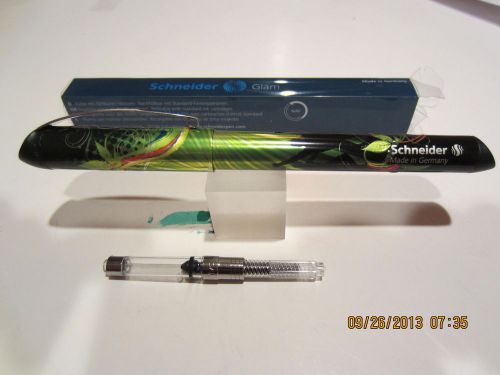 SCHNEIDER Fountain Pen  GLAM -GREEN+ FREE Converter-Made in Germany- Med Nib