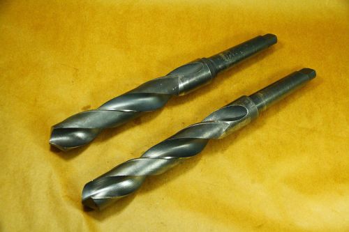 TWO No. 4MT  Morse Taper Shank Drill Bits, 1-19/32&#034;, 1-11/16&#034;