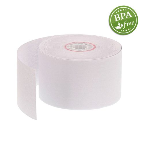 Royal 44 mm x 130&#039; White Bond 1 Ply Register Rolls, Package of 50, RR1441