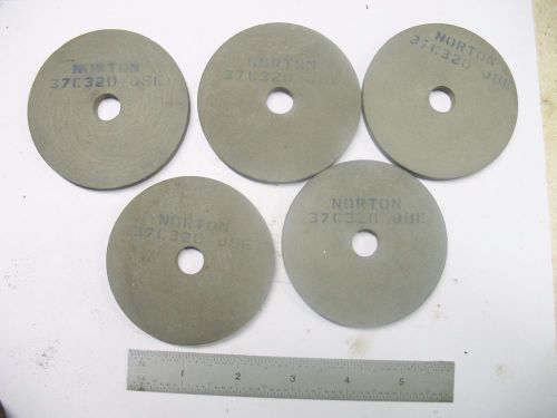 (5) USA MADE NORTON  WHEELS 37C320 J8E 3 Dia x 1/4 x 1/2 &#034; HOLE