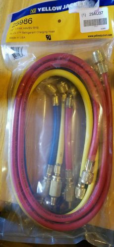 72&#034; manifold hose set, low loss, yellow jacket, 25986 no reserve ! for sale