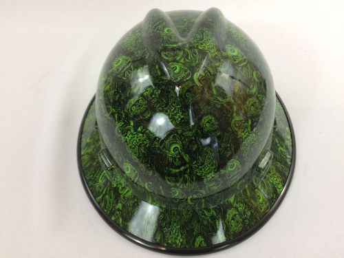 Msa v-gard hard hat w/fas-trac twisted undead hydrographic print osha/csa for sale