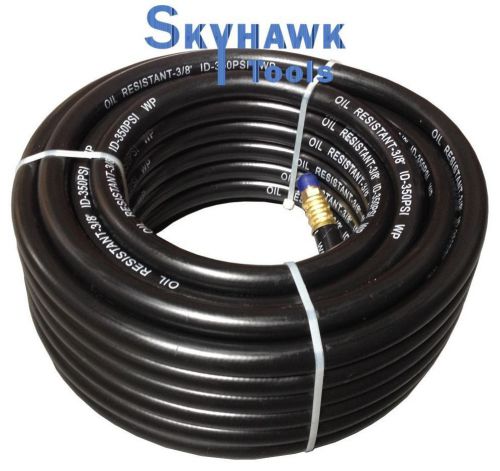 1/4&#034;npt fitting  3/8’’ x 50’ air compressor 50 ft black rubber air hose 300 psi for sale