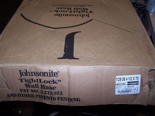 NEW JOHNSONITE TIGHTLOCK WALL BASE TCB08 4-1/2 X 75&#039;   COLOR ICICLE