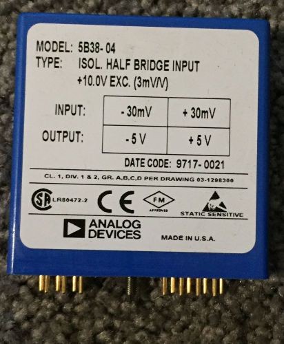 Analog Devices 5B38-04 Isolated Half Bridge Input (+10V Exc., 3mV/V)