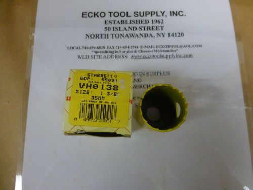 Holesaw only  starrett 1-3/8&#034; diam bi metal high speed steel starrett new $3.50 for sale