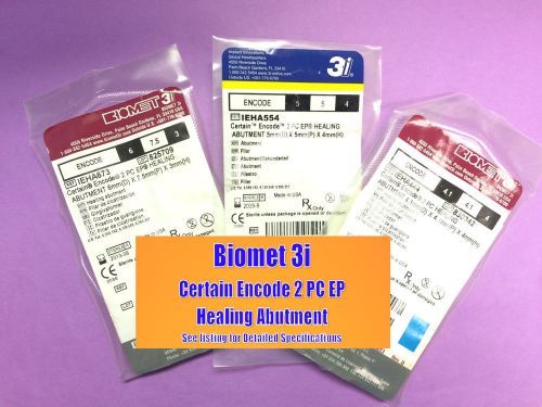 Biomet 3i - Certain Encode 2 PC EP Healing Abutment - 5mmD x 6mmP x 6mmH