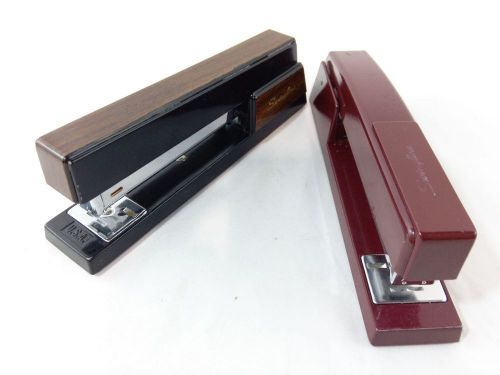 (Lot of 2) Swingline 767 Stapler Brown 94-02 Commercial Wood Black Dark Red