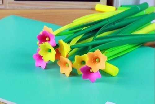 Lot 12 creative Personalized Gel pen  Flower and grass shape gel pen lovely