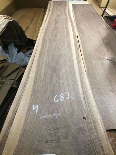 Wood Walnut Veneer 121x12,13,14,14   total 4 pcs RAW VENEER N 682.