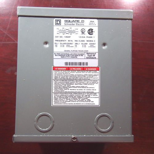 Square d buck boost transformer, 1.5kva, 12/24 vac, 1.5 s43f, 60 hz, new (je3) for sale