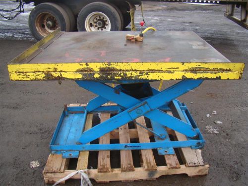 BISHAMON EZ LOAD PNEUMATIC LIFT/TILT  TABLE  3000LB CAPACITY  51&#034; X 46&#034;