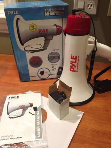 NIB Pyle PMP48IR 40 Watts Professional Recharge Batteries Megaphone/Bullhorn ...