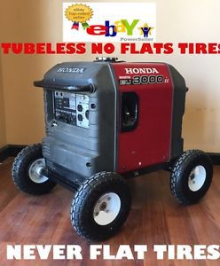 Wheel Kit for Honda Generator EU3000is - SOLID NEVER FLAT TIRES - All Terrain!!