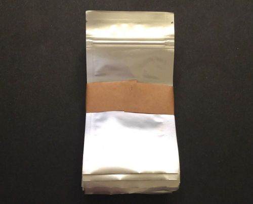 50 silver (3x5) open end aluminum/foil pouches, mylar ziplock heat seal bags for sale