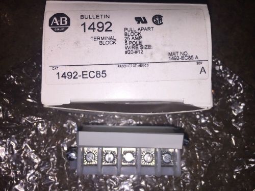 Allen-Bradley 1492-EC85 Ser A 25 Amp Pull Apart Block