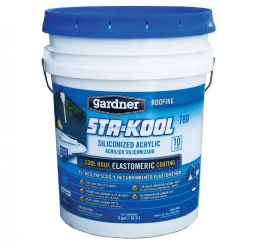 Gardner 5-Gal Sta-Kool 780 Cool Roof White Acrylic Elastomeric Coating Primers