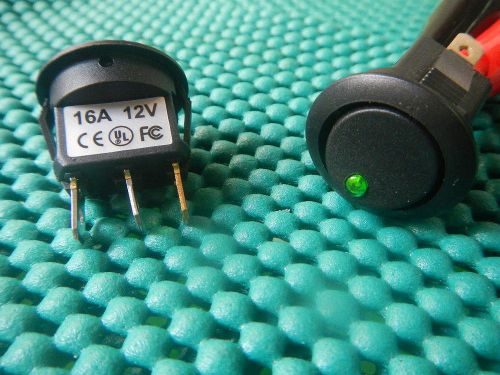 100Pcs Green Led Light 12V Car Rocker OFF/ON SPST Switch NEW D8CG NR