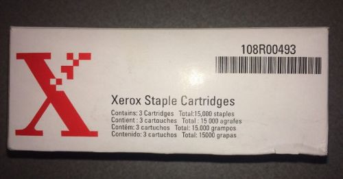 New Genuine Xerox Staple Cartridge 3 Pack 108R493 108R00493 15,000 staples