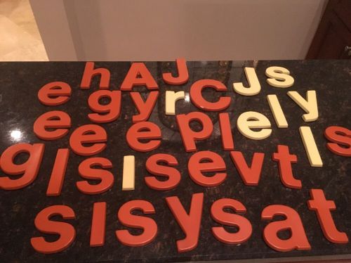 Lot of Vintage Plastic Letters