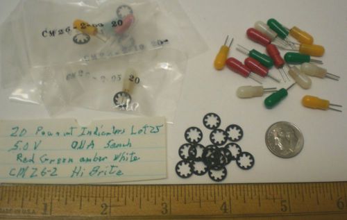 20 peanut ultra miniature indicator lights 5v, chicago mini., lot 25 made in usa for sale