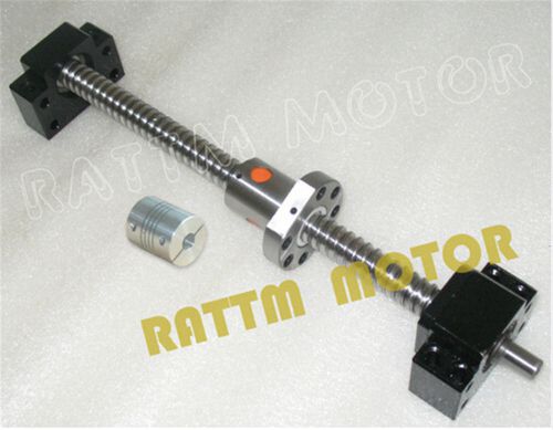 1Set Ballscrew RM/SFU 1605-L400mm-C7+BK/BK 12+Ballnut+Coupling for CNC Router