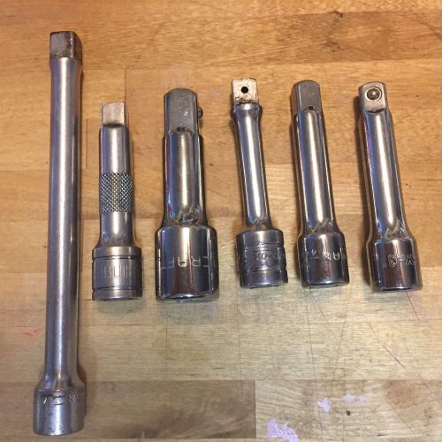 Craftsman/Snap On/Powerbuilt Socket Extension Bars (5) 3&#034; &amp; 6&#034;