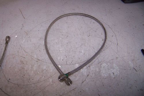 NEW 30&#034; LONG 1/8&#034; NPT 316 STAINLESS STEEL FLEXIBLE BRAIDED HOSE