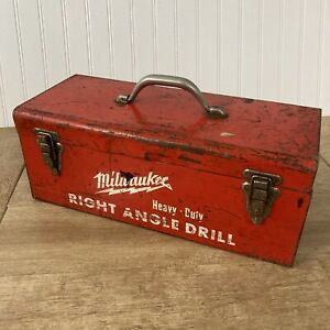 VTG Milwaukee 1001-1 Heavy-Duty 1/2” 120 V Corded Right Angle Drill w Metal Case