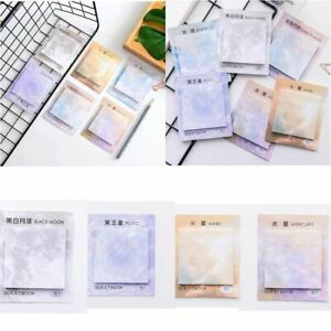 Label Bookmark Universe Planet Earth Moon Style Memo Pad Galaxy Sticky Notes