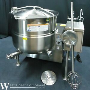 CLEVELAND 40 GALLON GAS STEAM JACKETED TILT KETTLE KGL-40-T - EXCELLENT PLUS !!