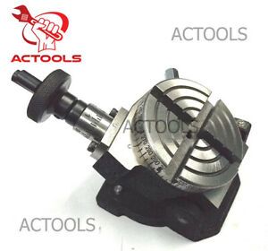 4&#034; Precision Tilting Rotary Table With Clamping Kit Premium Quality Product Act