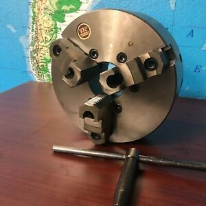 10&#034; BTC Three Jaw Adjustable Self Centering &#034;Zero Set&#034; Lathe Chuck A8 mount. 