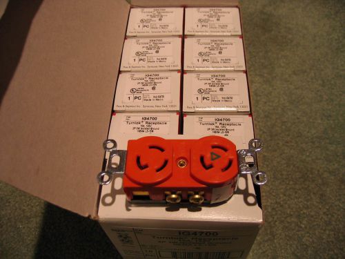 10 NEW Pass &amp; Seymour IG4700 Isolated Ground Receptacles Nema L5-15R Orange 125V