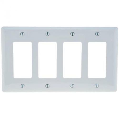 Decorator wallplate midi 4-gang white npj264w hubbell electrical products for sale