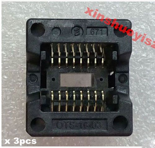 [3x]ots-16(16)-1.27-03 sop16 1.27 pitch ic test burn-in socket enplas 150mil for sale