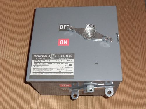 General electric ge fvk fvk361r 30 amp 600v fusible fused bus plug style for sale