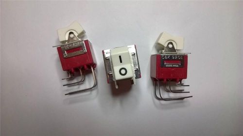 P295   Lot of  40 pcs 9201J1AV2QE Rocker Switch DP On-On  6A R/A PCB Mount