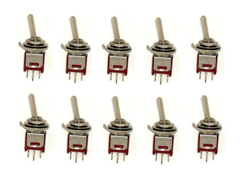 Lot of 10 subminiature on/off/on spdt toggle switch for sale