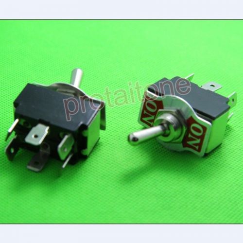 5PCS 6pin DPDT 250V 15A ON-ON Black TOGGLE SWITCH