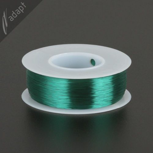 Magnet Wire, Enameled Copper, Green, 34 AWG (gauge), 155C, ~1/4 lb, 1975&#039;