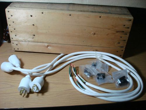 4 COOPER LIGHTING LUMARK PC3-240v WHITE NEMA CORD W/ NEMA PLUG NIB!