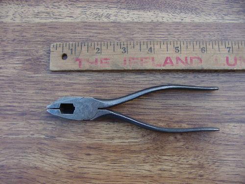 Old Used Tools,Electrician, Kraeuter Industrial 1671-6 Linesman Pliers, 6&#034;